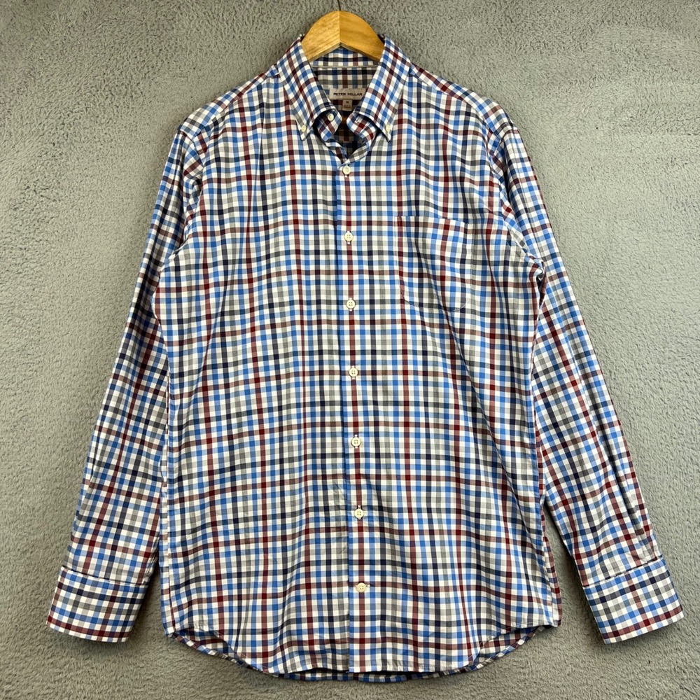 Peter Millar Mens Medium Performance Check Button… - image 1